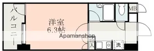 朝日プラザ新町【6階】の間取り