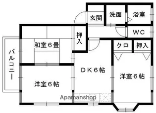 パーチェ江津B【2階】の間取り