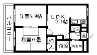 グリーンヒル壱番館【105号室】の間取り