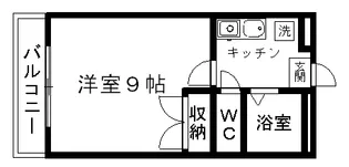 レオパレス武蔵ヶ丘【103号室】の間取り
