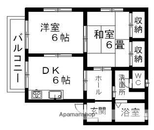 シャトー坂口【2階】の間取り