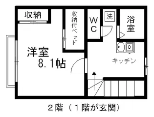 レオパレスリバーサイド本町【204号室】の間取り