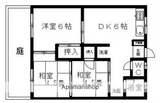 エンゼルハイツ花園【1階】の間取り