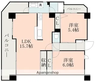 サクシード【5階】の間取り