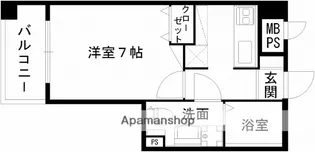 レジディア熊本辛島【7階】の間取り