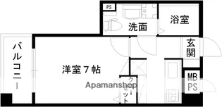 レジディア熊本辛島【4階】の間取り