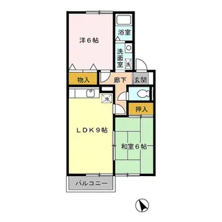 ラヴェルム B棟【203号室】の間取り