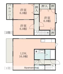 ハミングコート林B【1階】の間取り