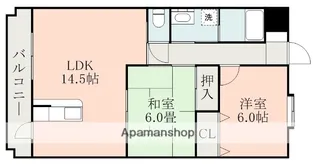 スカイマンションキャッスル【2階】の間取り