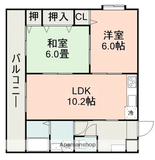 エトワールマンション三里木【2階】の間取り