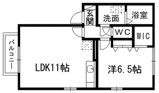 グッドラック高平【2階】の間取り