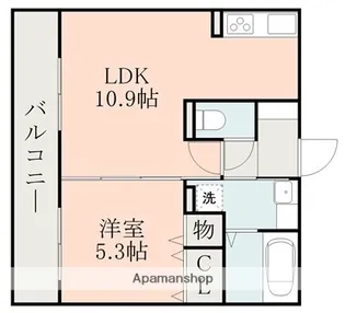 フェリオ・ウーノ【2階】の間取り