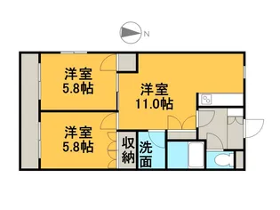 サンフィット・プレイス【101号室】の間取り