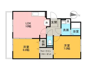 フォンティーヌ【1階】の間取り