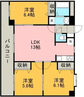 デュアラス・コア【3階】の間取り