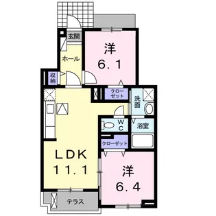ラフレシール【1階】の間取り