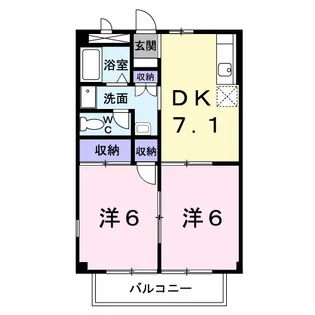 セブンハイツ【2階】の間取り