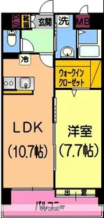 リュミエール健軍【10階】の間取り