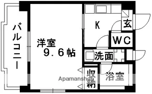 プラトゥー光の森【6階】の間取り