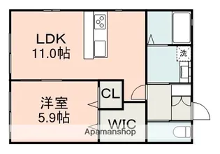 RUKIA 龍田【1階】の間取り