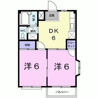 サンハイツ江藤【2階】の間取り