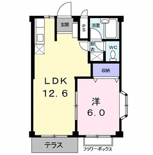 サンヒルズハイツ【1階】の間取り