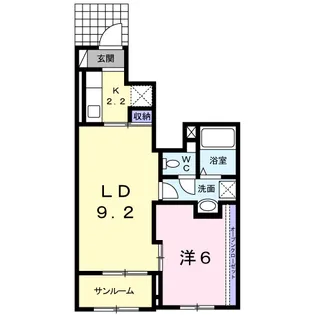 コーポKMⅠ【1階】の間取り
