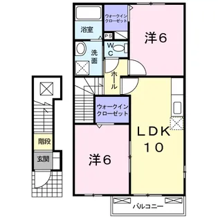 エアリー ヒルⅡ【2階】の間取り