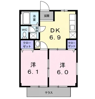 レジデンスMS【1階】の間取り