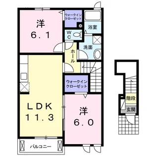ルナ フィオーレ【2階】の間取り