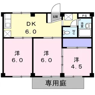 坂口ハイツ【1階】の間取り