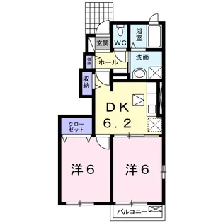 ソレアード・ヒル【1階】の間取り