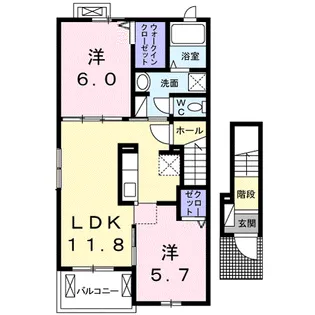 サンリット Ⅱ【2階】の間取り