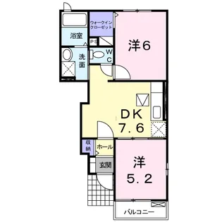フローラルアメニティーA【1階】の間取り