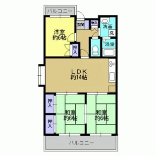 エトワール南台【101号室】の間取り
