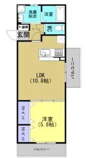 サンクチュアリ古町【201号室】の間取り