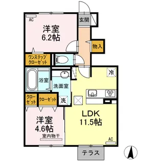ウインディア A棟【1階】の間取り