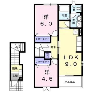 ル・ソレイユⅠ【2階】の間取り