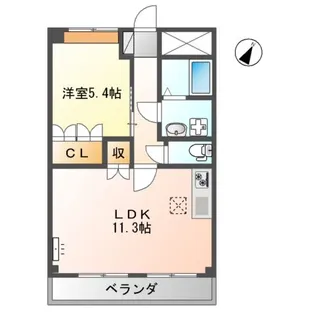 アーバニーハイムⅠ【1階】の間取り