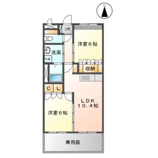SAINTFIELD【202号室】の間取り