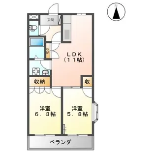 サンフィット・プレイス【2階】の間取り