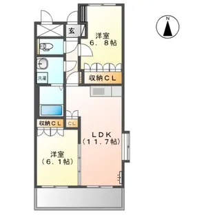 エル・ドラード引水【2階】の間取り