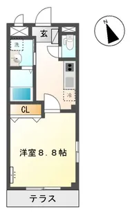 益城町広崎 アパート【1階】の間取り