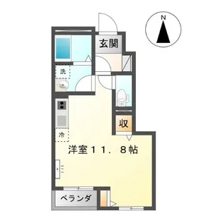 クオーレ津浦町【1階】の間取り