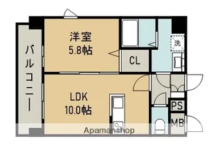 グランフィオーレ高平【8階】の間取り