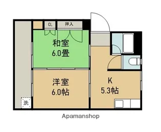 十王ハイツ【1階】の間取り