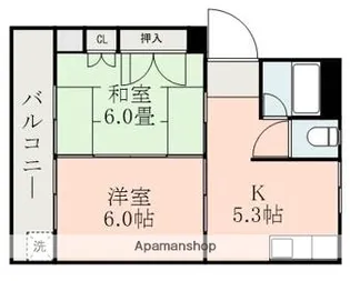 十王ハイツ【2階】の間取り