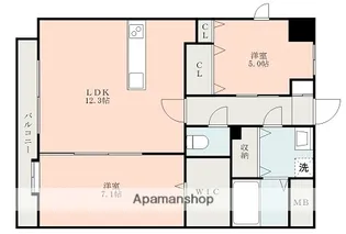 L.Aマンション菊陽【9階】の間取り