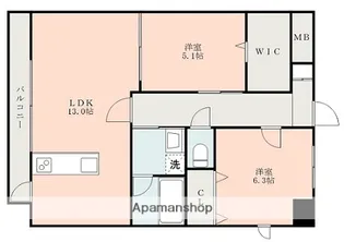 L.Aマンション菊陽【9階】の間取り