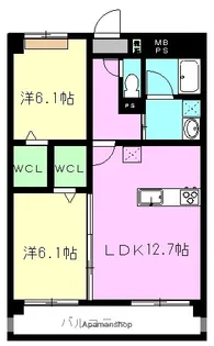 アイリス三里木【5階】の間取り